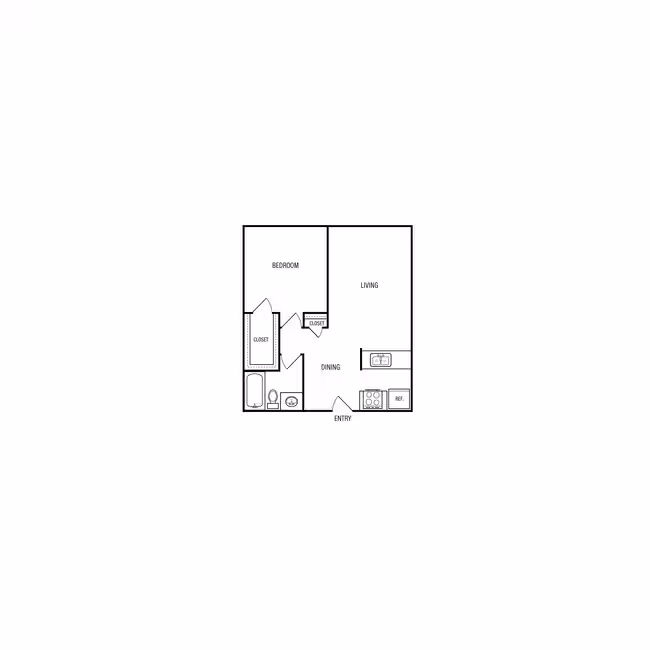 1 Bed • 1 Bath 899 floor plan